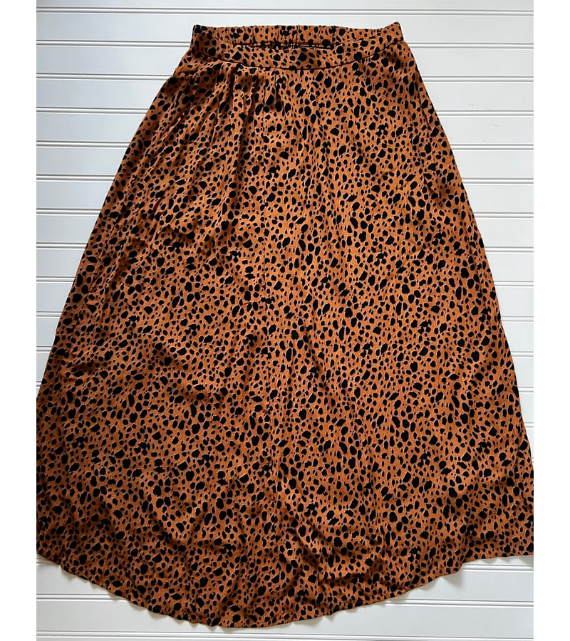 Gap Leopard Print Dipoed Hem Midi Skirt NINJA DUDS